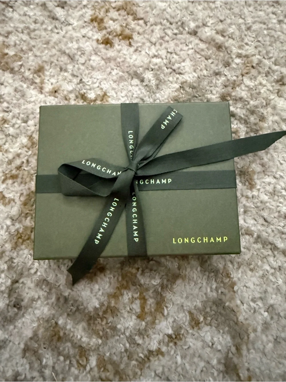 NEW Longchamp Le Foulonné Caramel Leather Luggage Tag Box Gift Packaging